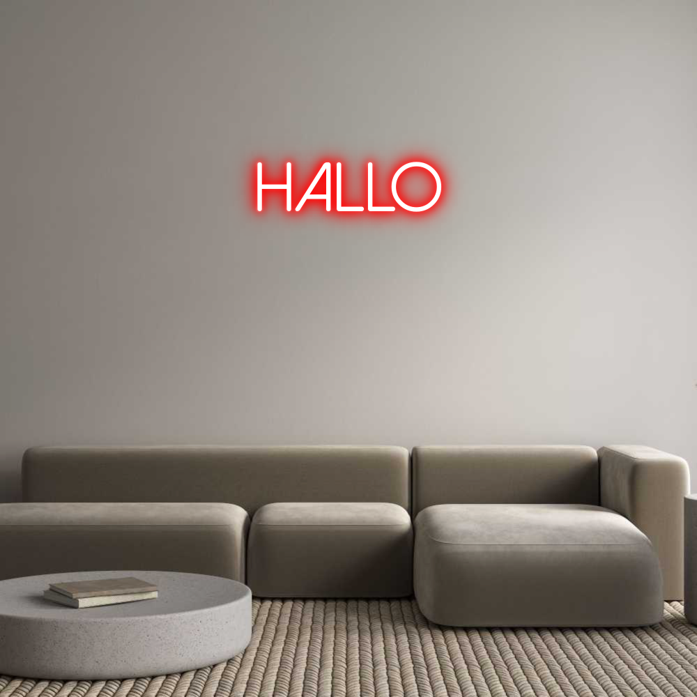 Individuelles Neon: Hallo