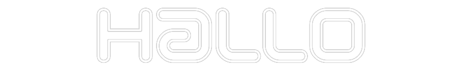 Individuelles Neon: Hallo
