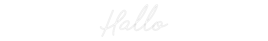 Individuelles Neon: Hallo