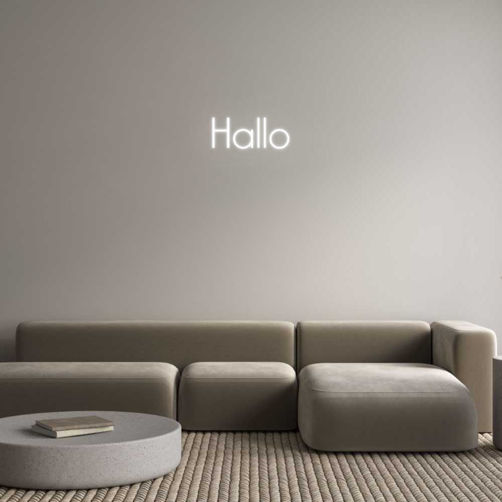 Individuelles Neon: Hallo