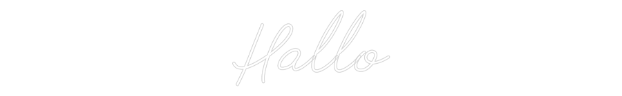 Individuelles Neon: Hallo