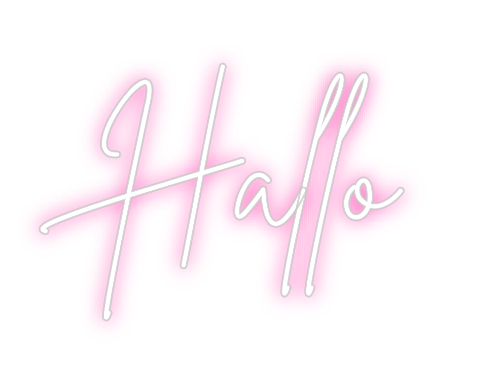 Individuelles Neon: Hallo