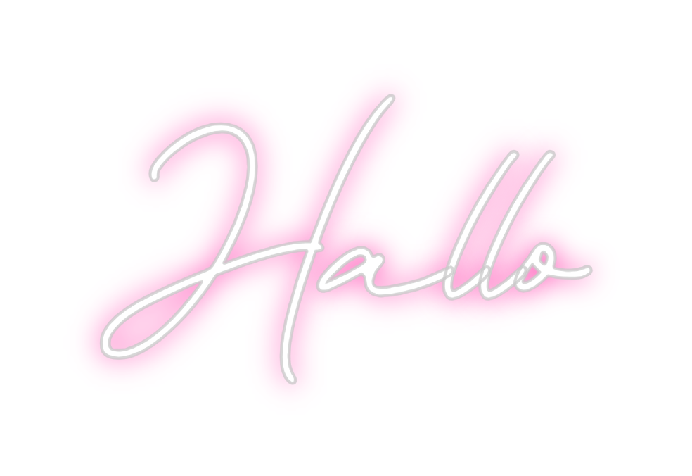 Individuelles Neon: Hallo