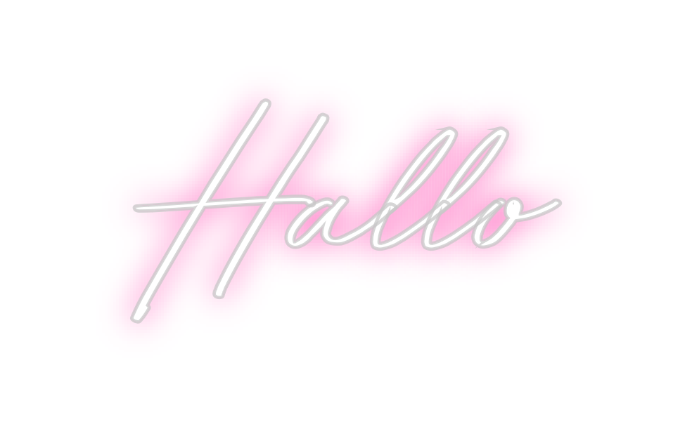 Individuelles Neon: Hallo