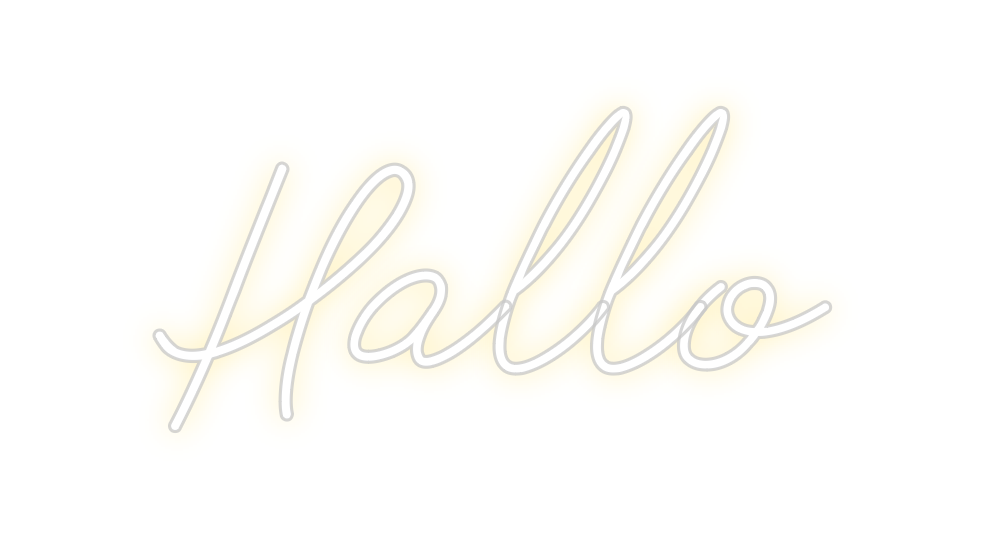 Individuelles Neon: Hallo