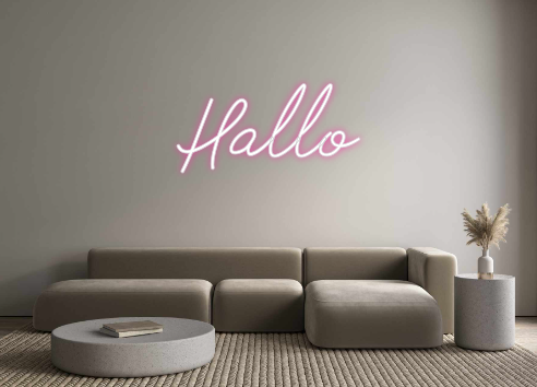 Individuelles Neon: Hallo