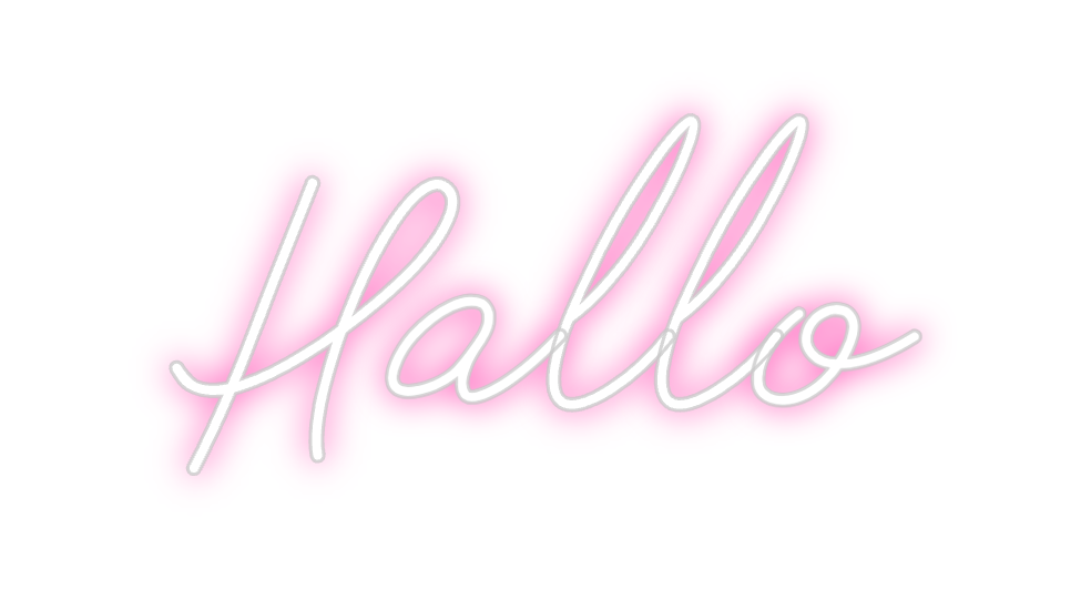 Individuelles Neon: Hallo