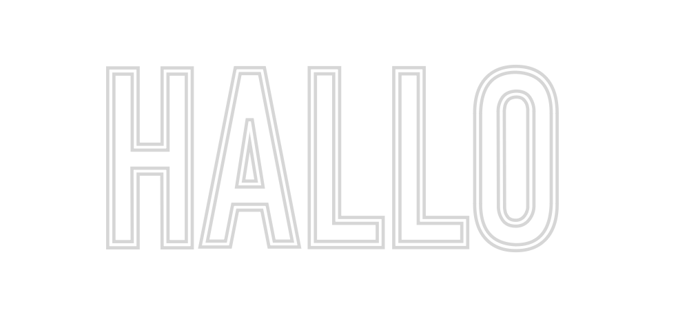 Individuelles Neon: Hallo