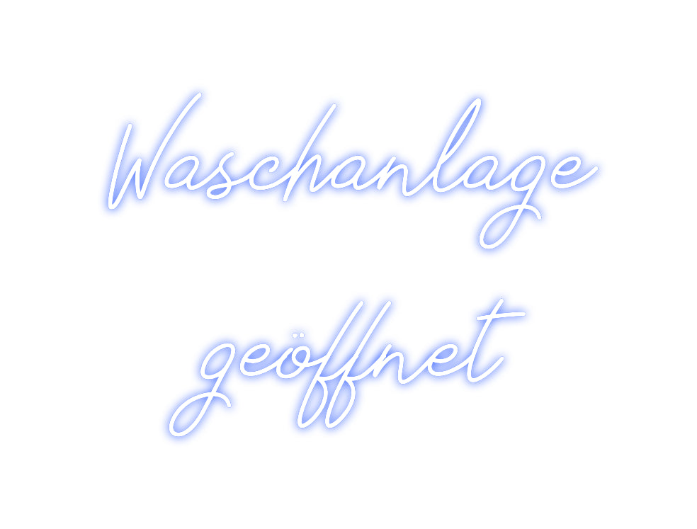 Individuelles Neon: Waschanlage 
...