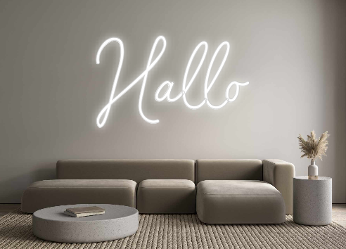Individuelles Neon: Hallo