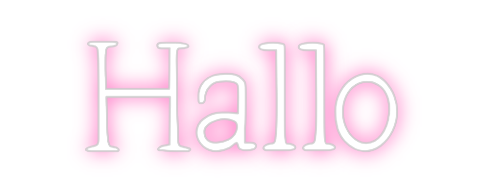Individuelles Neon: Hallo