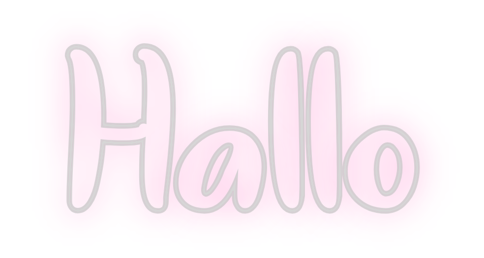 Individuelles Neon: Hallo