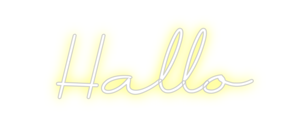 Individuelles Neon: Hallo