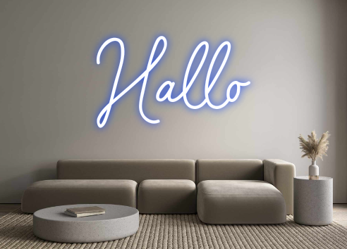 Individuelles Neon: Hallo