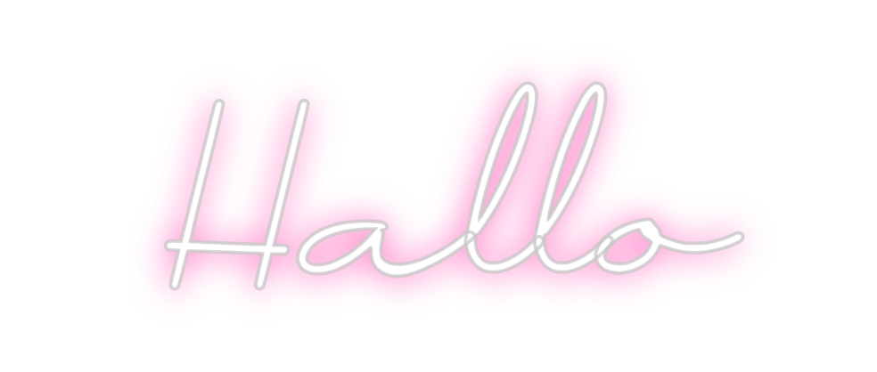 Individuelles Neon: Hallo