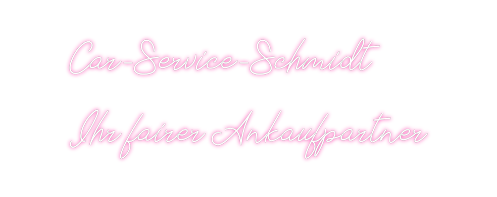 Individuelles Neon: Car-Service-S...