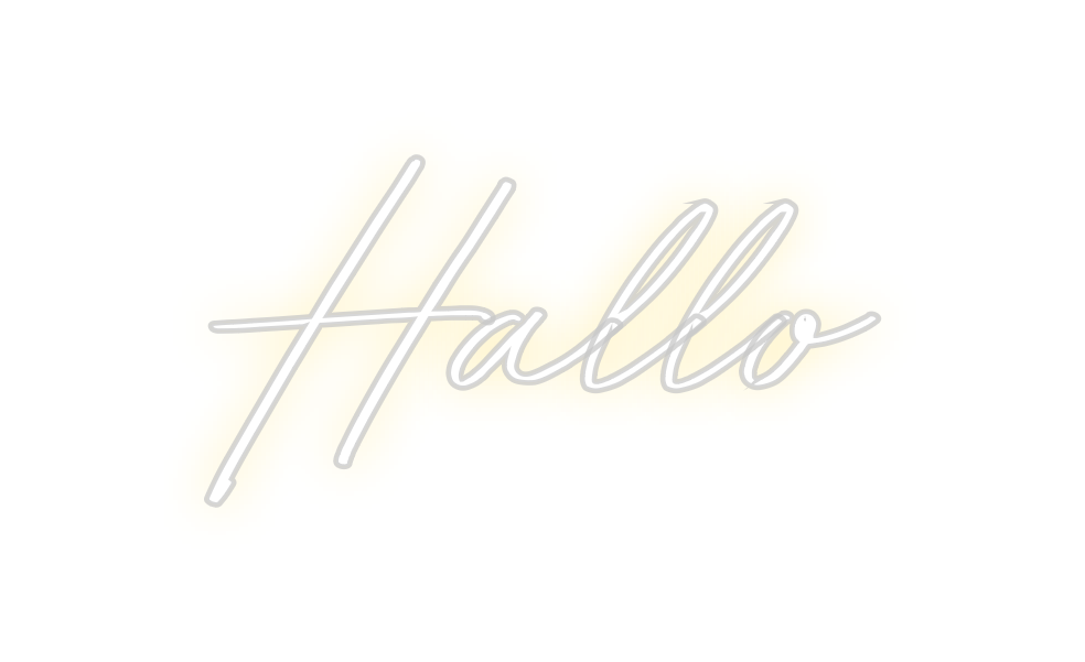 Individuelles Neon: Hallo