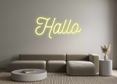 Individuelles Neon: Hallo