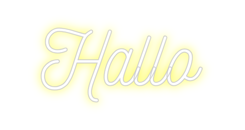 Individuelles Neon: Hallo
