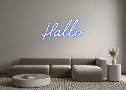 Individuelles Neon: Hallo