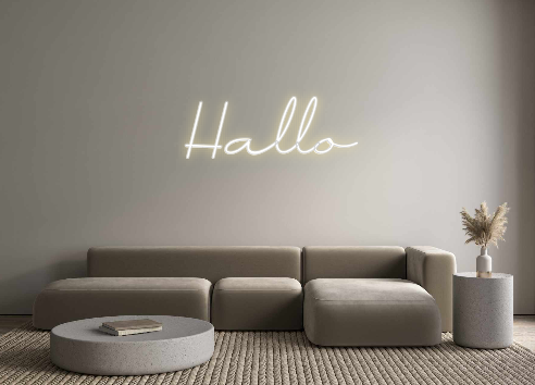 Individuelles Neon: Hallo