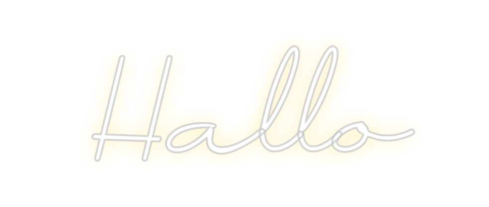 Individuelles Neon: Hallo