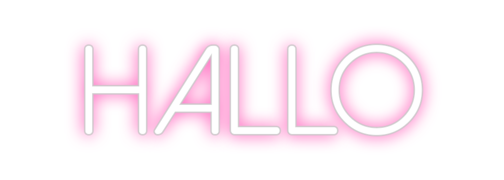 Individuelles Neon: Hallo