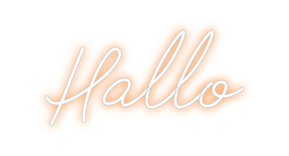 Individuelles Neon: Hallo