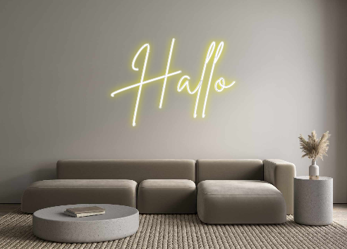 Individuelles Neon: Hallo