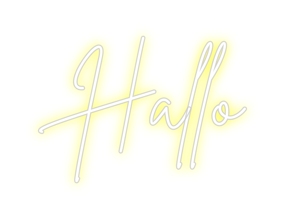 Individuelles Neon: Hallo