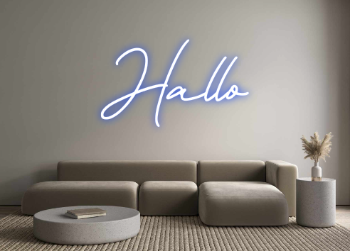 Individuelles Neon: Hallo