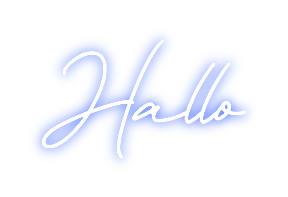 Individuelles Neon: Hallo