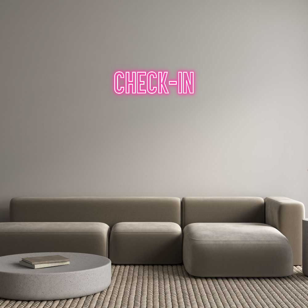 Individuelles Neon: CHECk-IN