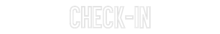Individuelles Neon: CHECk-IN