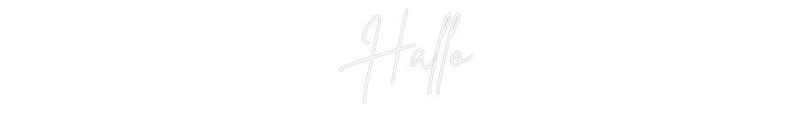 Individuelles Neon: Hallo