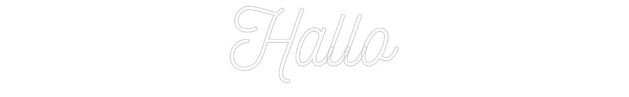 Individuelles Neon: Hallo