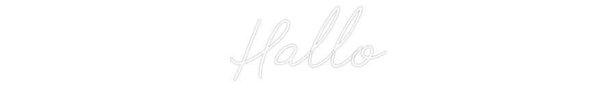 Individuelles Neon: Hallo