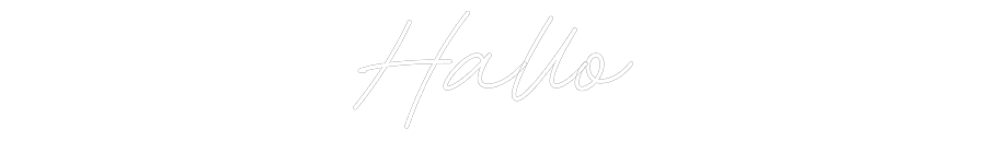 Individuelles Neon: Hallo