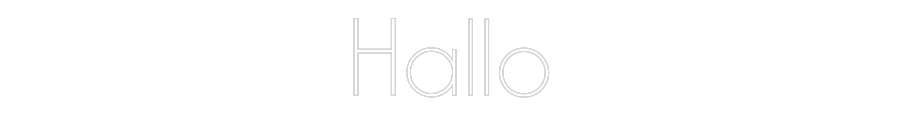 Individuelles Neon: Hallo
