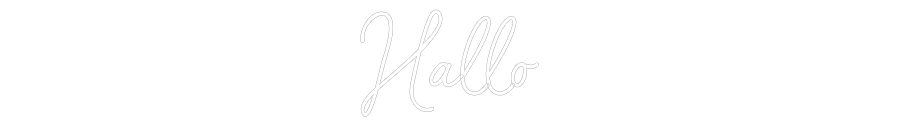 Individuelles Neon: Hallo