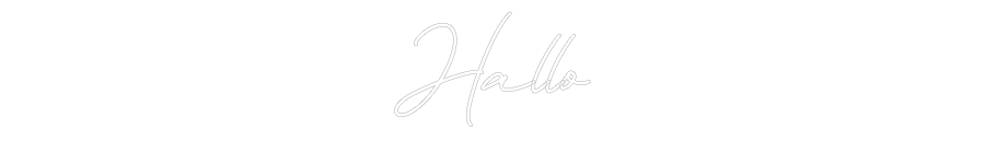 Individuelles Neon: Hallo