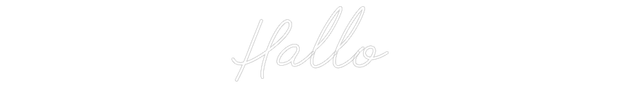 Individuelles Neon: Hallo