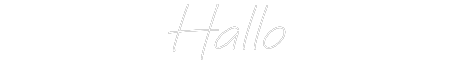 Individuelles Neon: Hallo
