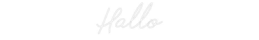 Individuelles Neon: Hallo