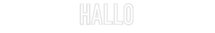 Individuelles Neon: Hallo