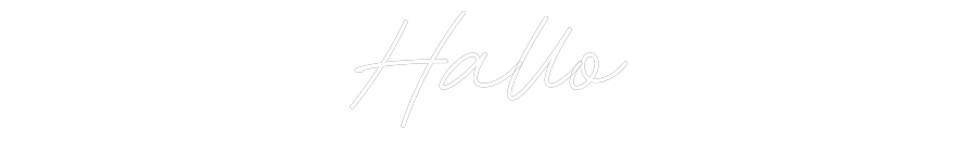 Individuelles Neon: Hallo