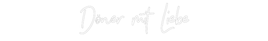 Individuelles Neon: Döner mit Liebe