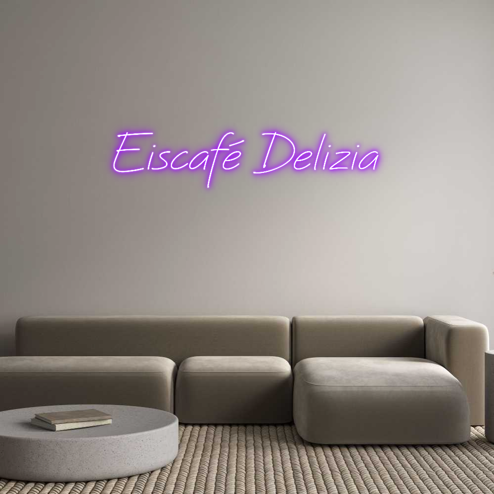 Individuelles Neon: Eiscafé Deliz...