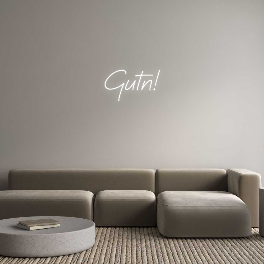 Individuelles Neon: Gutn!