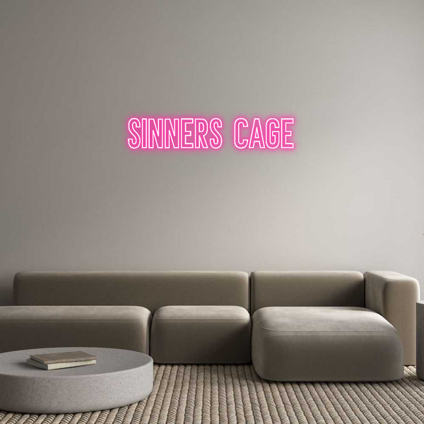 Individuelles Neon: Sinners Cage